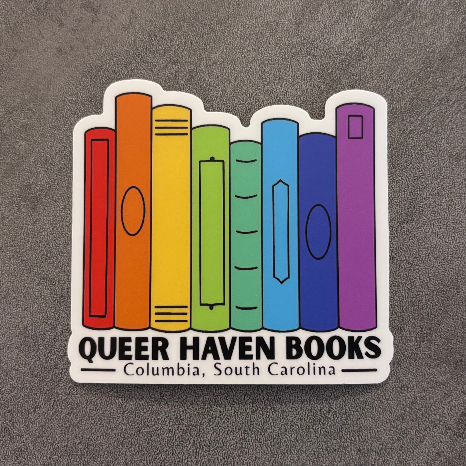 Queer Haven Books Bookshelf Sticker