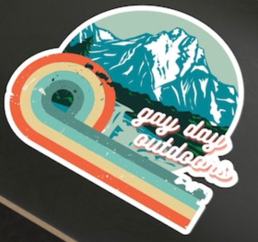Gay Day Outdoors Logo Sticker