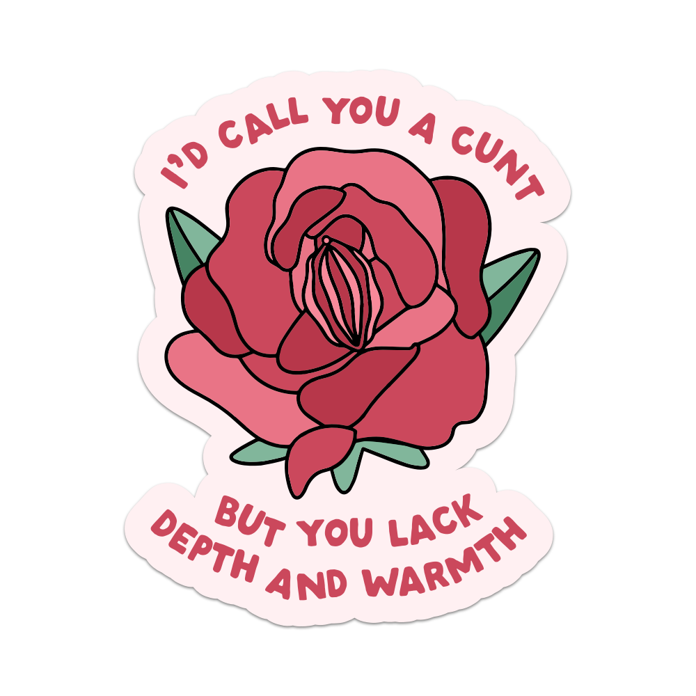 I'd Call You a Cunt But You Lack Depth Sticker