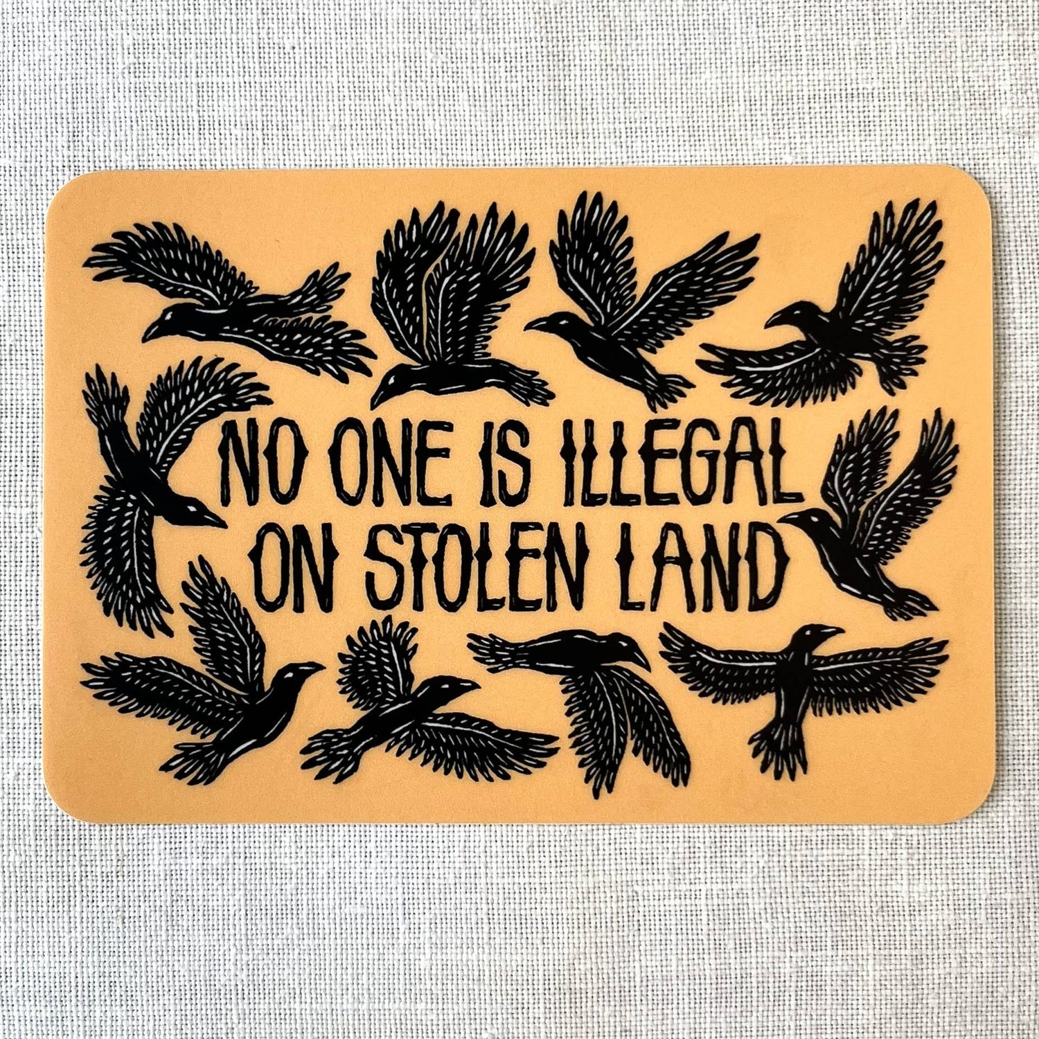 No One Is Illegal On Stolen Land Sticker