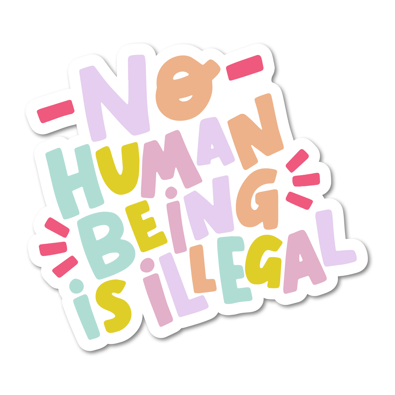 No Human Being is Illegal Sticker