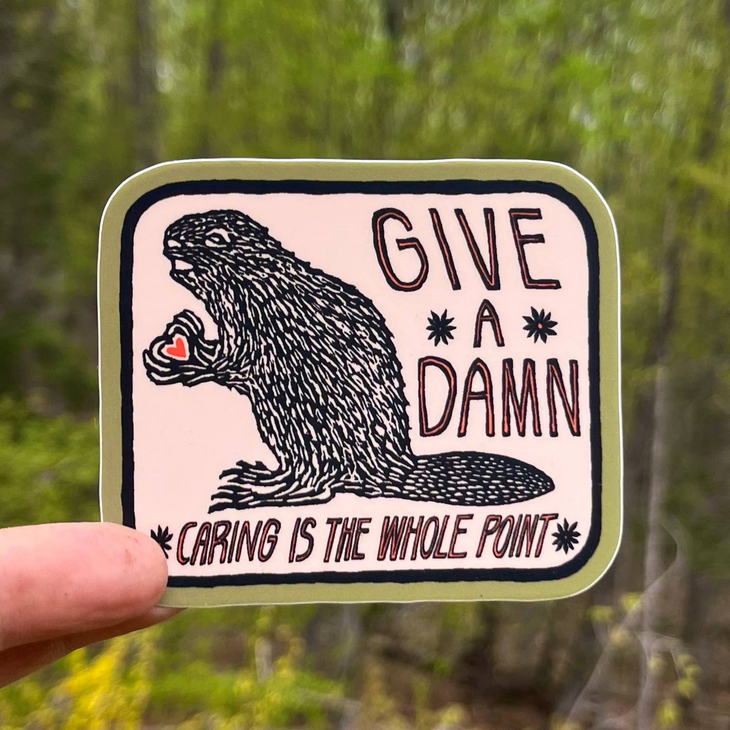 Give a Damn Beaver Sticker