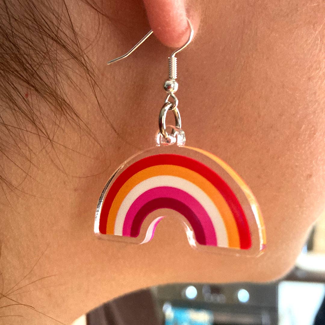 Lesbian Rainbow Pride Earrings