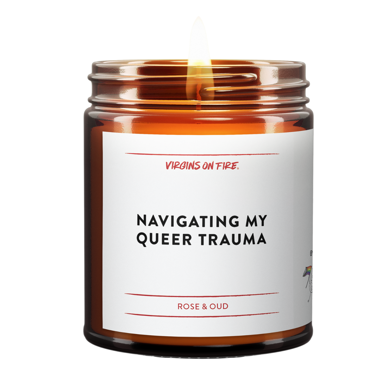 NAVIGATING MY QUEER TRAUMA (Rose & Oud) LGBTQ Scented Candle
