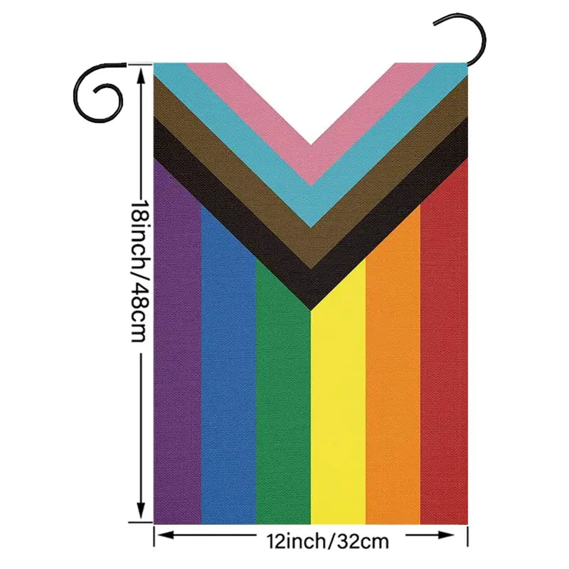 Rainbow Garden Flag 12"x18", Double Sided Print Flag