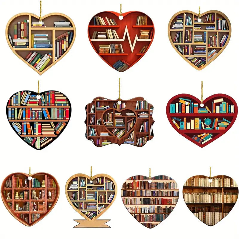 Heart Book Ornament