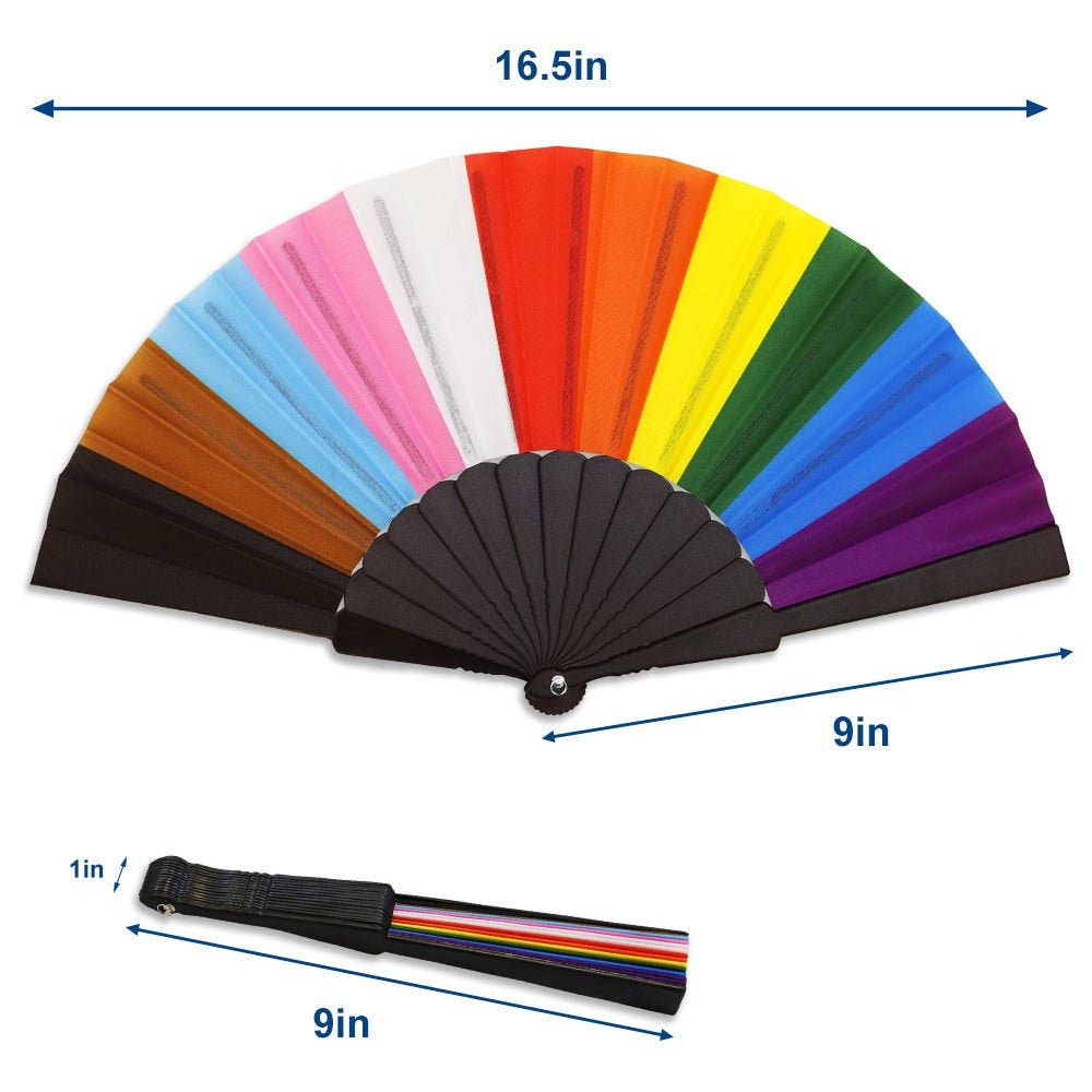 Progress Pride Small Hand Fan