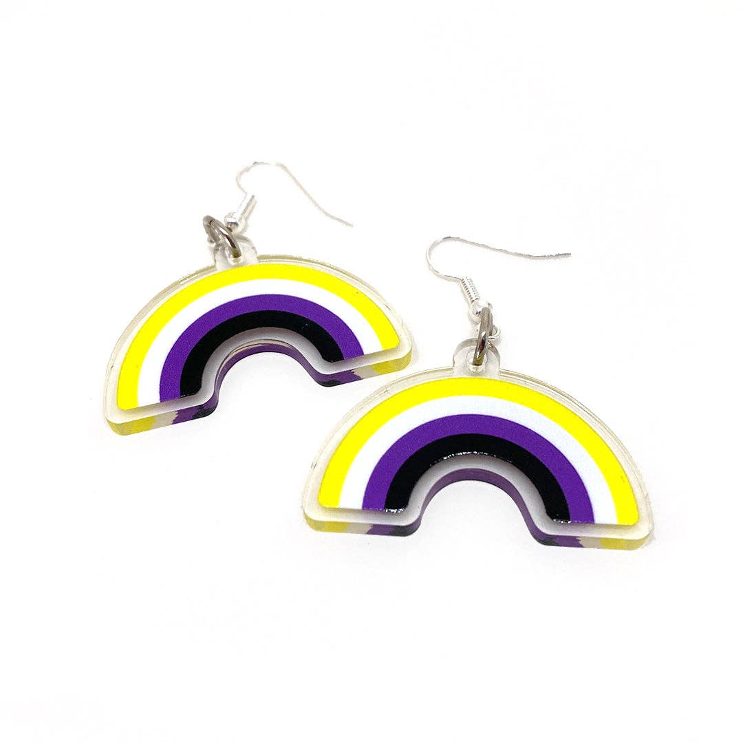 Non Binary Rainbow Pride Earrings