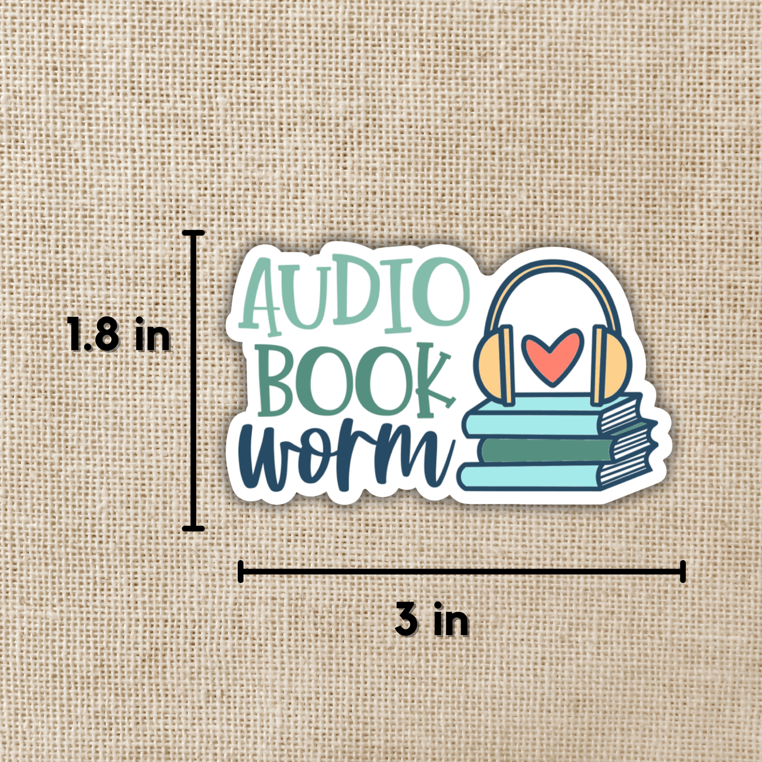 Audiobook Worm Sticker