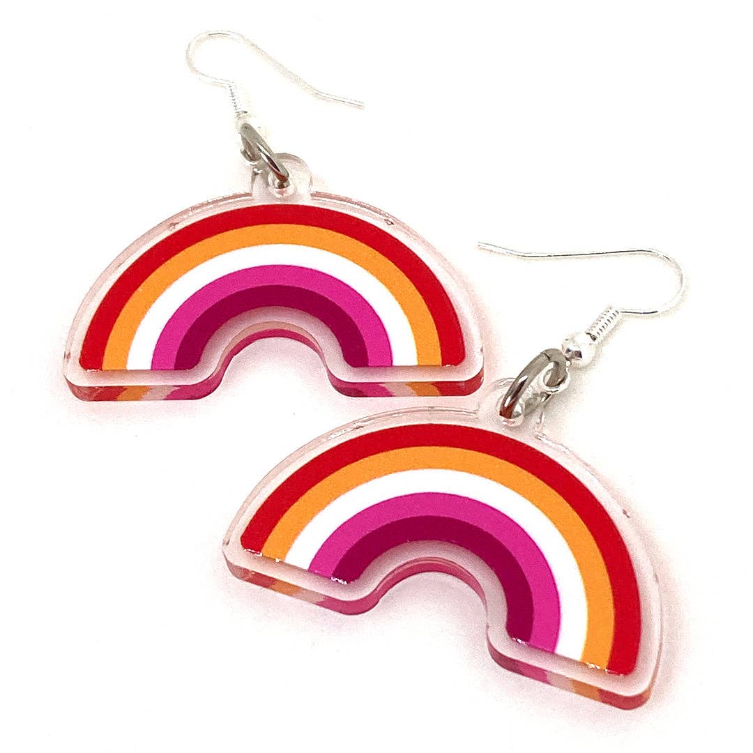 Lesbian Rainbow Pride Earrings