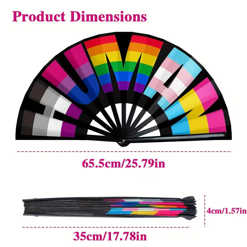 Pride Flags Human Hand Fan