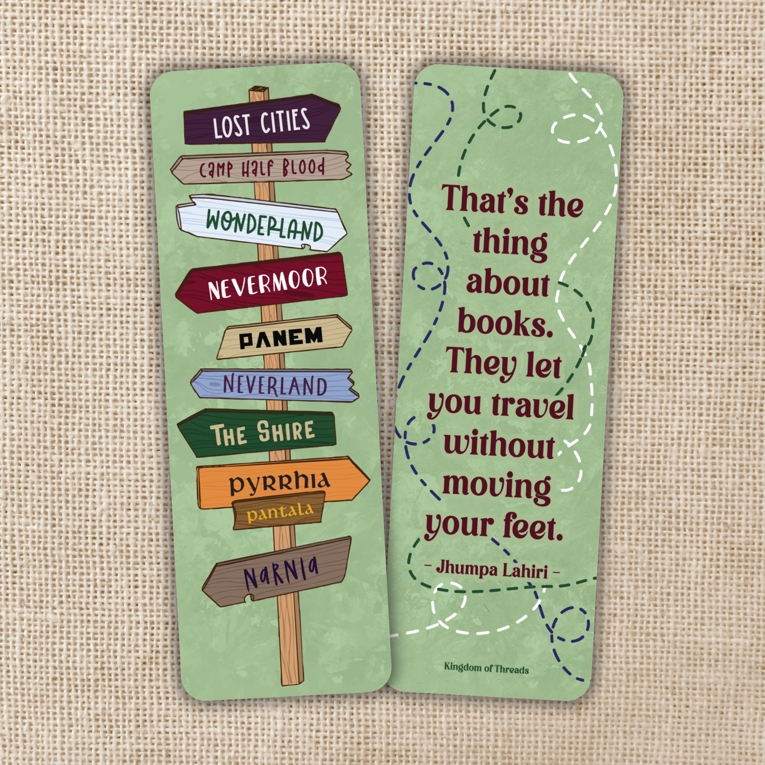 Fictional Places Signpost Bookmark