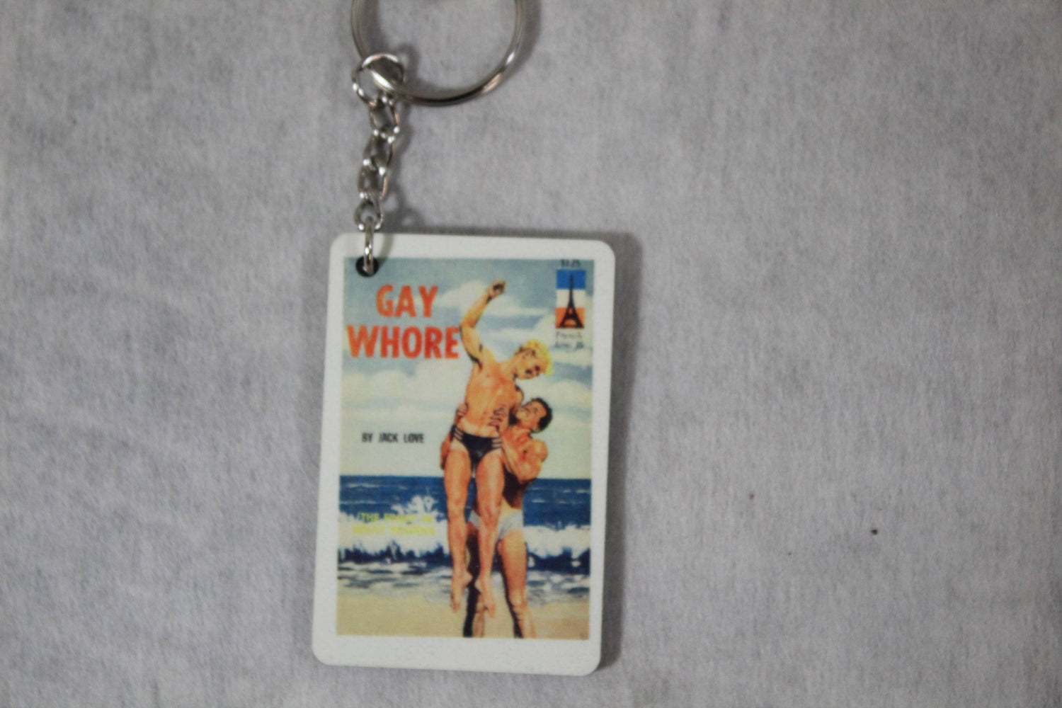 Gay Whore Vintage Pulp Fiction Keychain