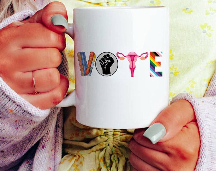 Vote - Banned Books BLM Gay Rights Coffee Mug