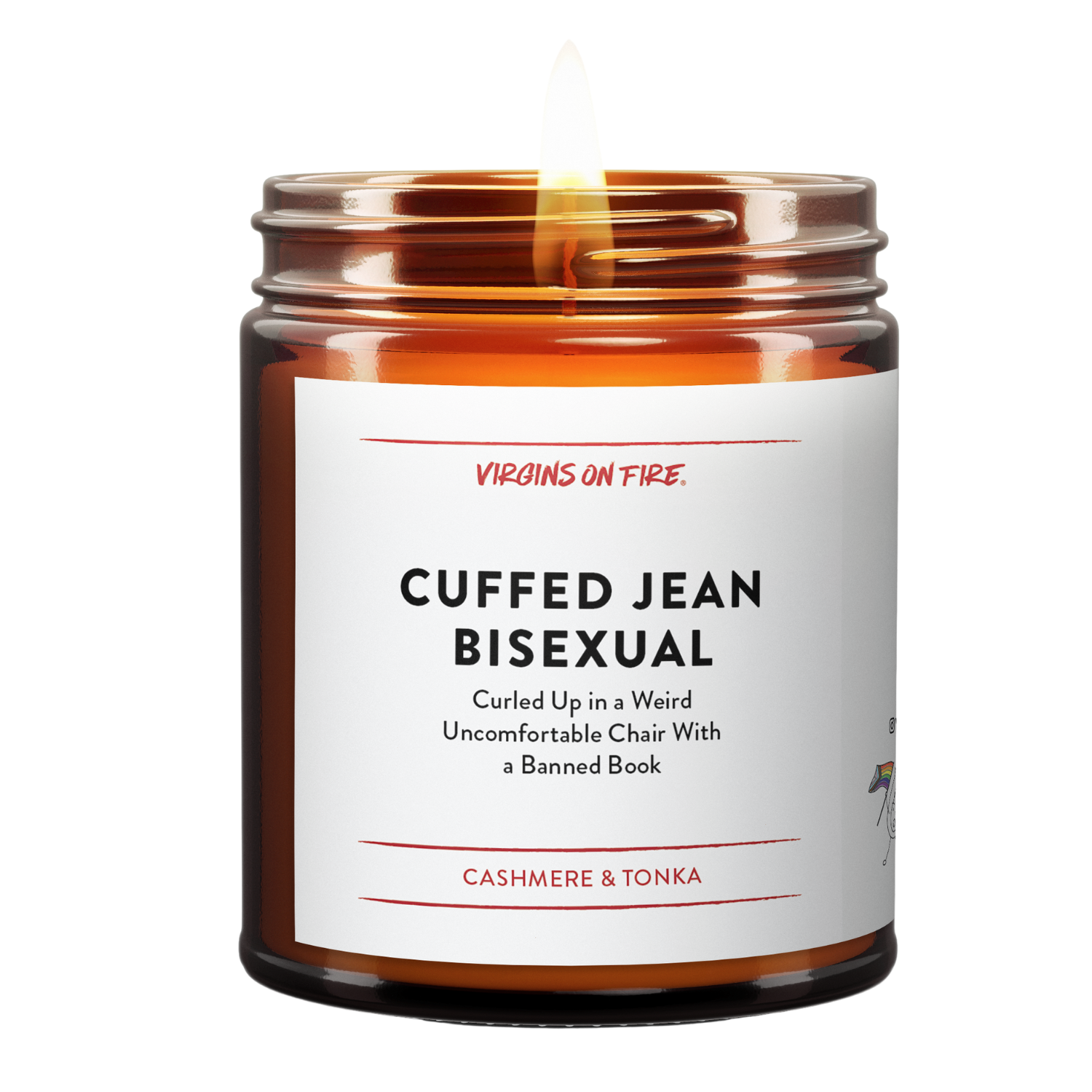 CUFFED JEAN BISEXUAL CURLED UP... (Cashmere) - LGBTQ+ Candle