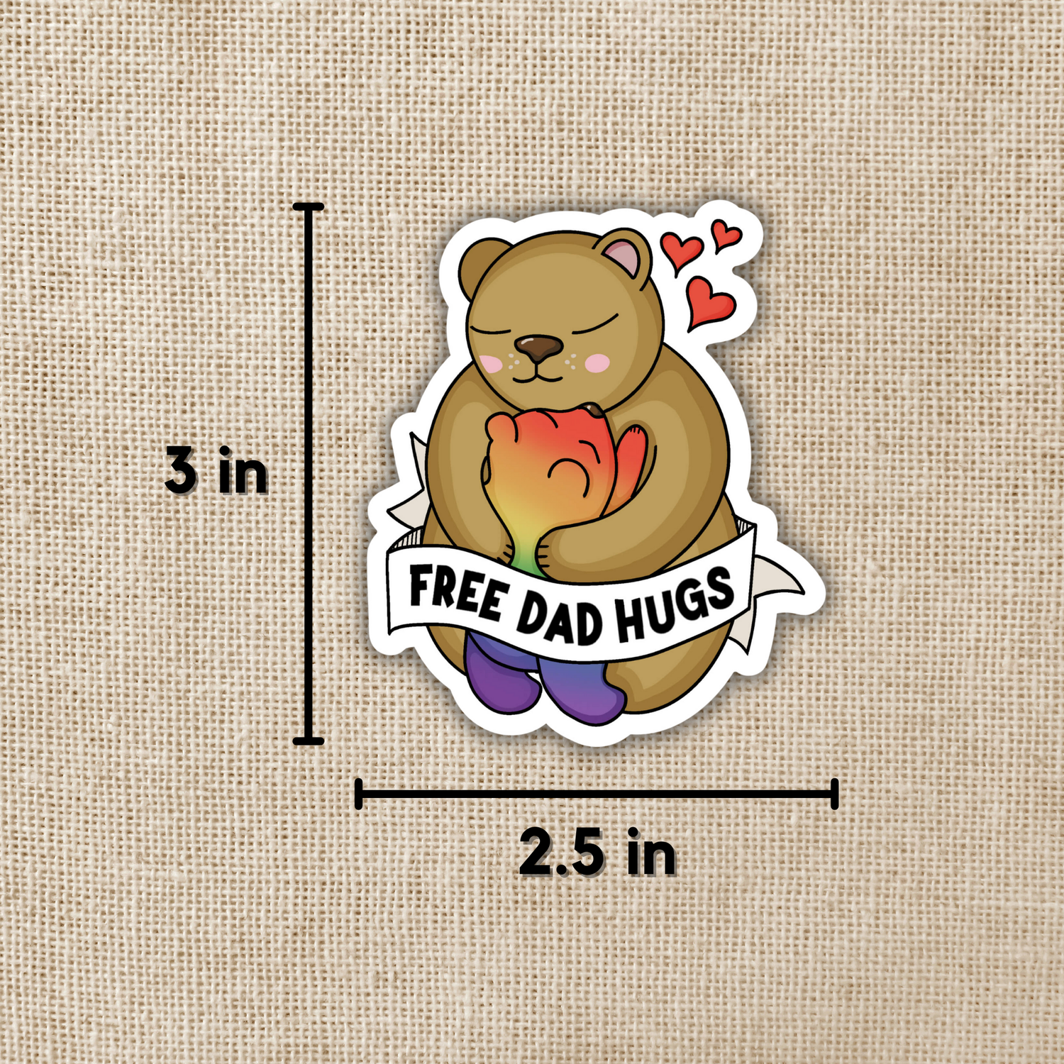Free Dad Hugs Sticker