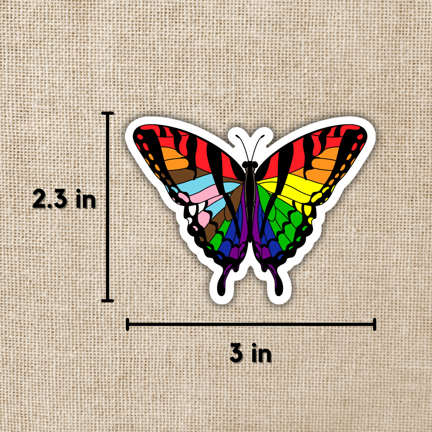 Gay Pride Butterfly Sticker