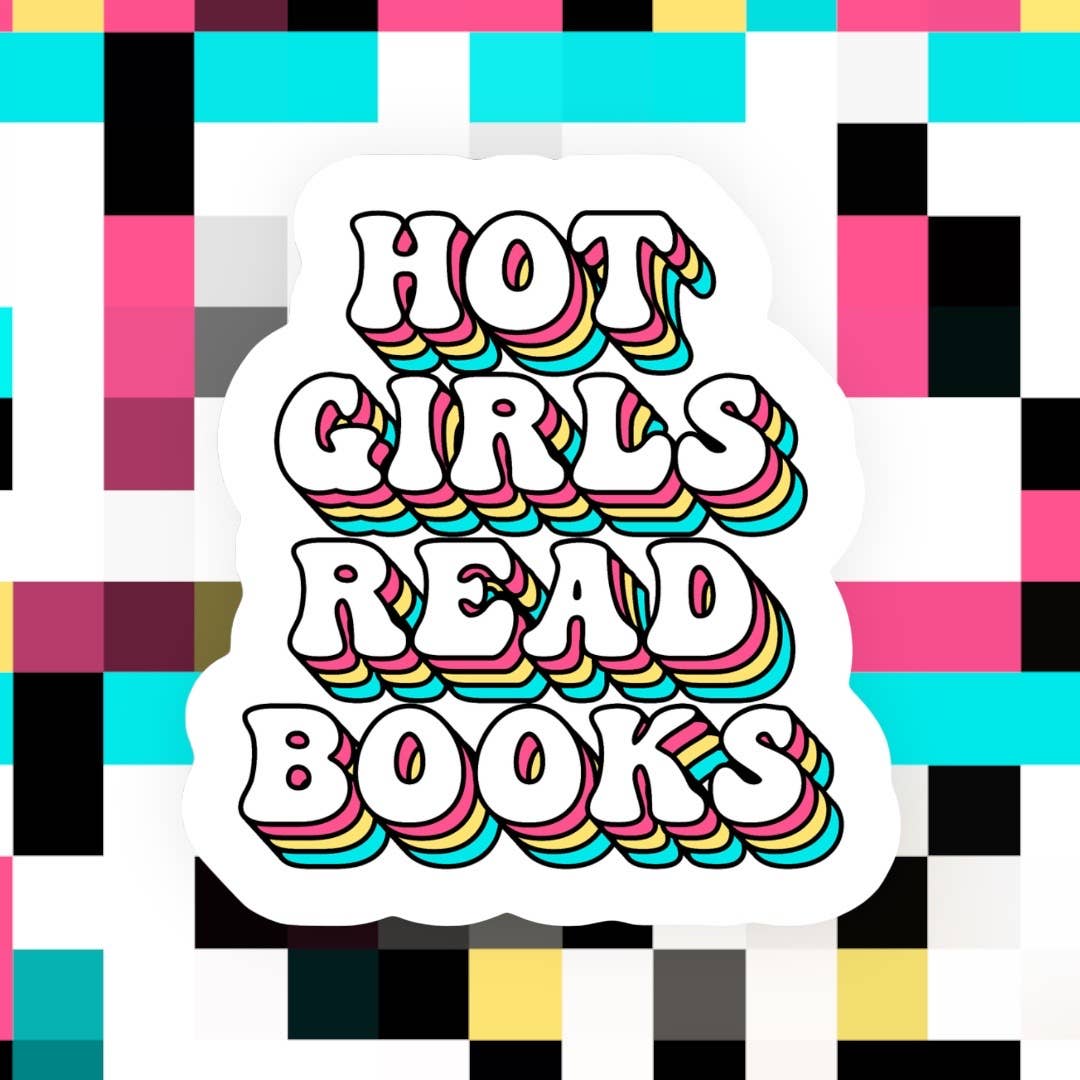 Hot Girls Read Books Sticker