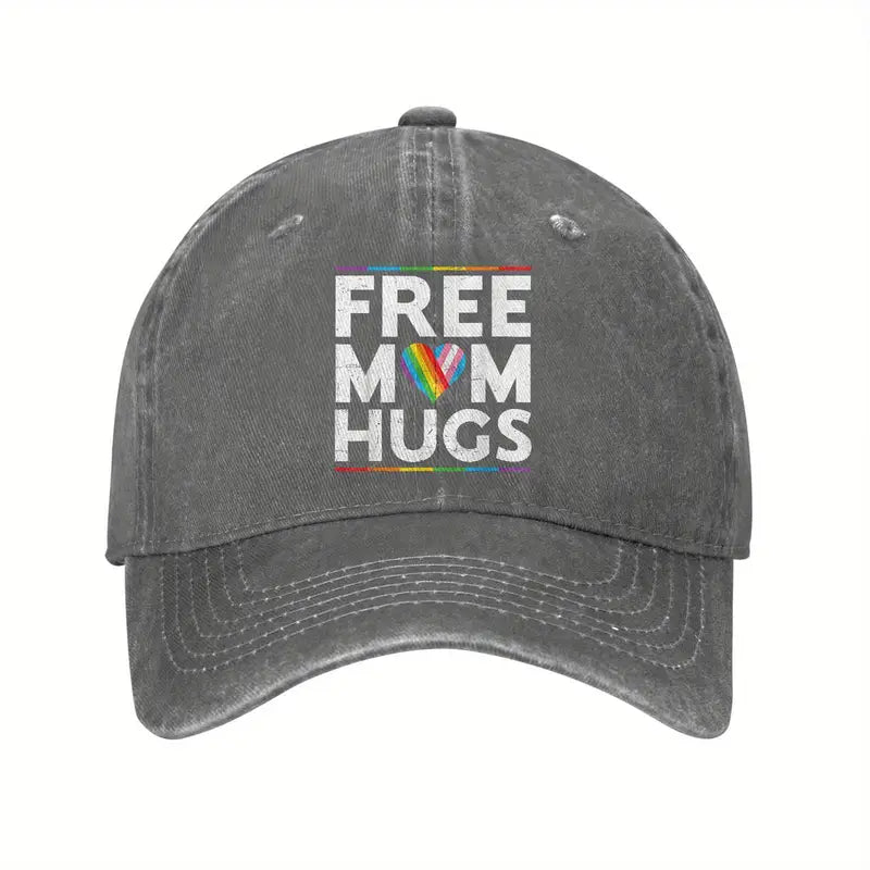 Free Mom Hugs Rainbow Heart Hat
