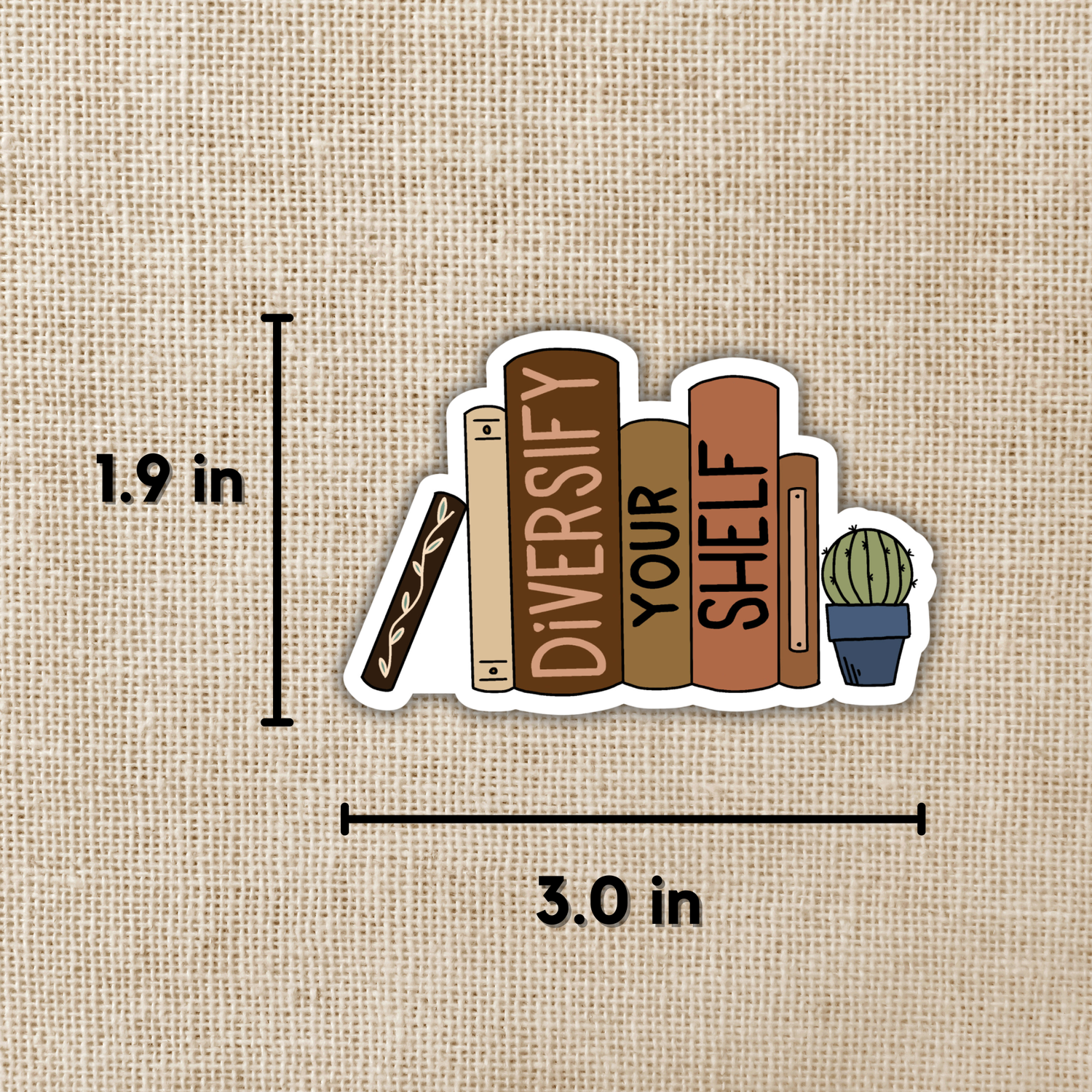 Diversify Your Shelf Sticker