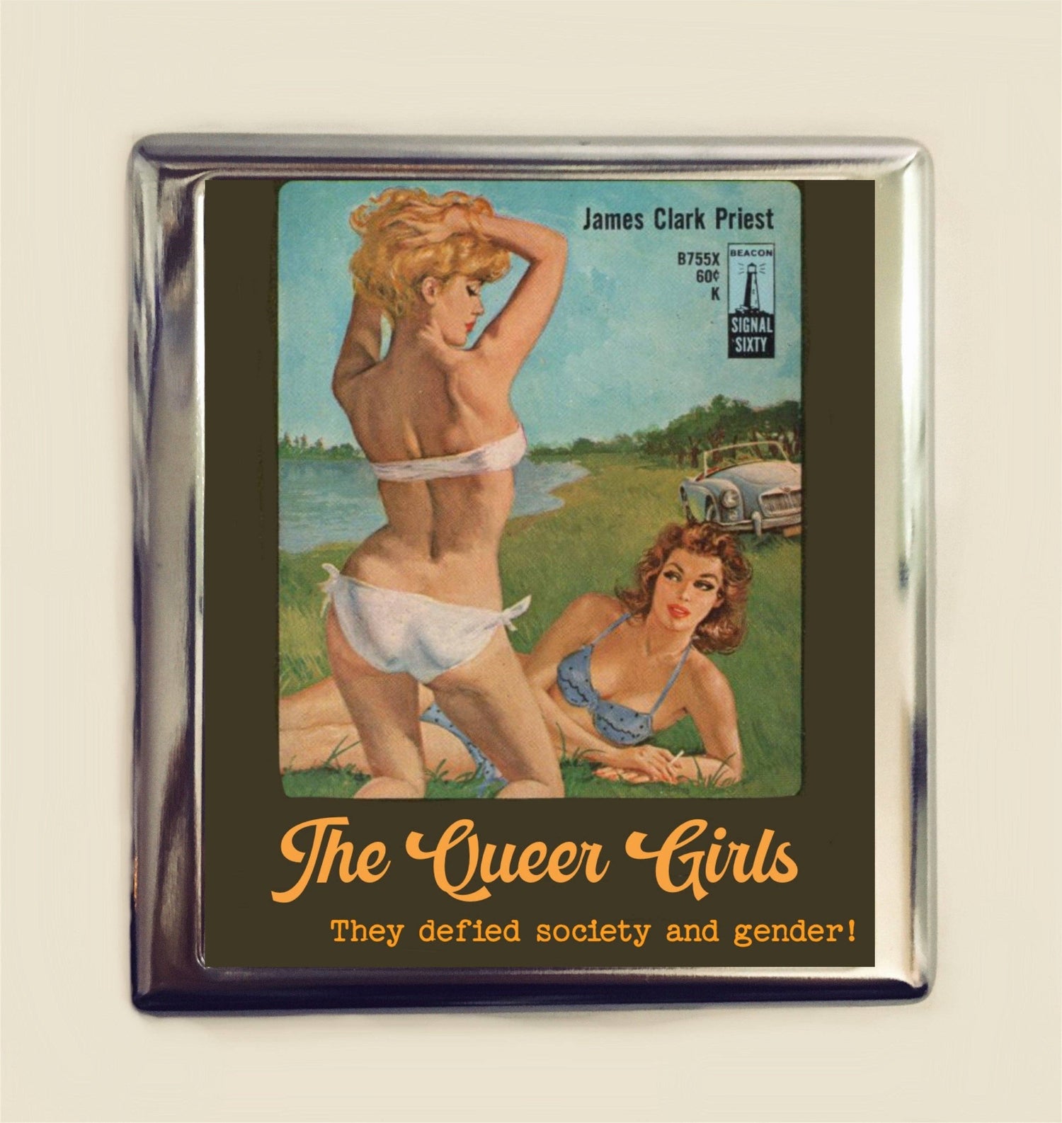 The Queer Girls Lesbian Pulp Cigarette Case/Business Cards/ID Holder Wallet