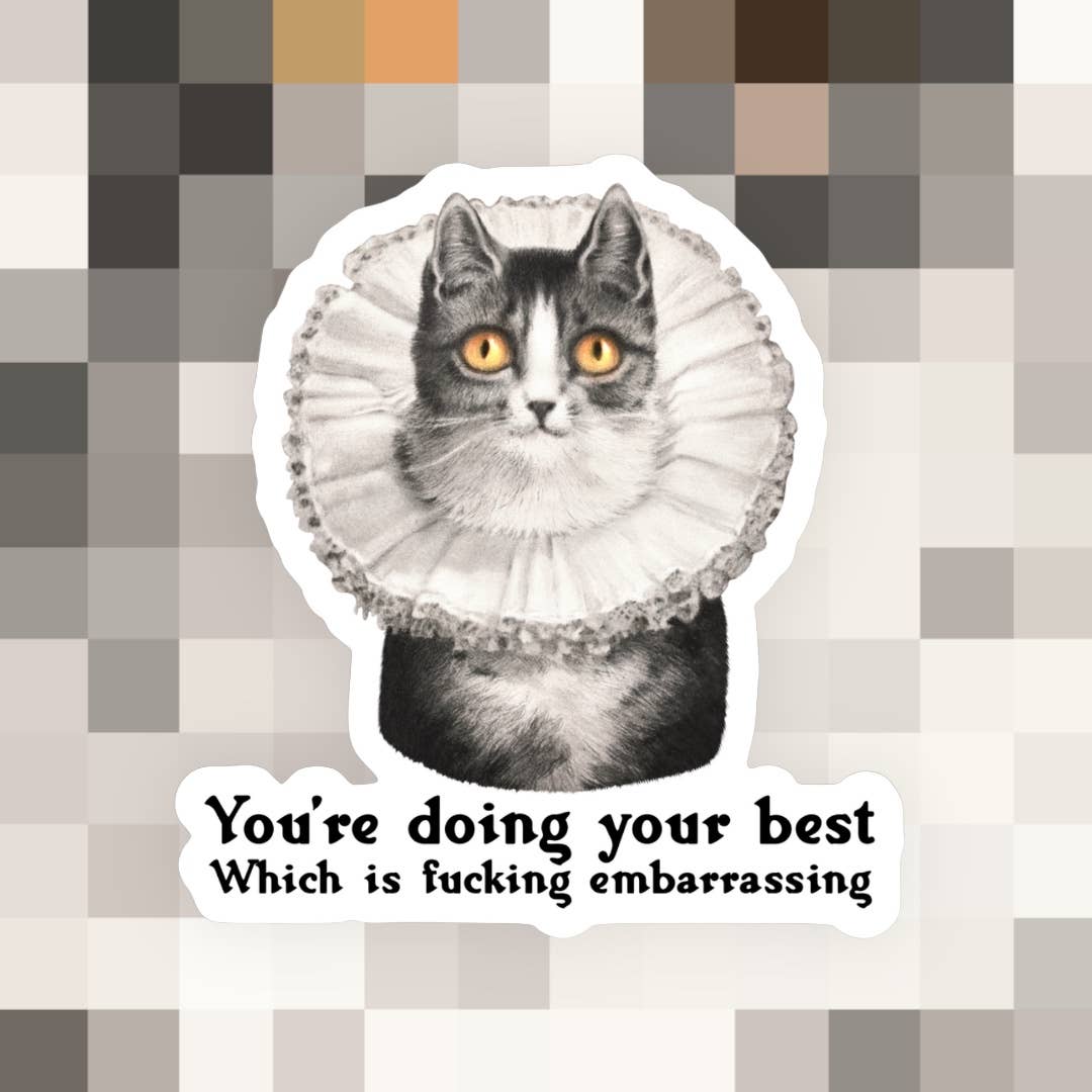 You’re Doing Your Best Snarky Cat Sticker