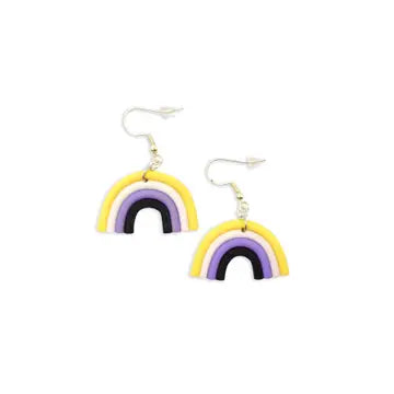 Tiny Handmade Rainbow Earrings