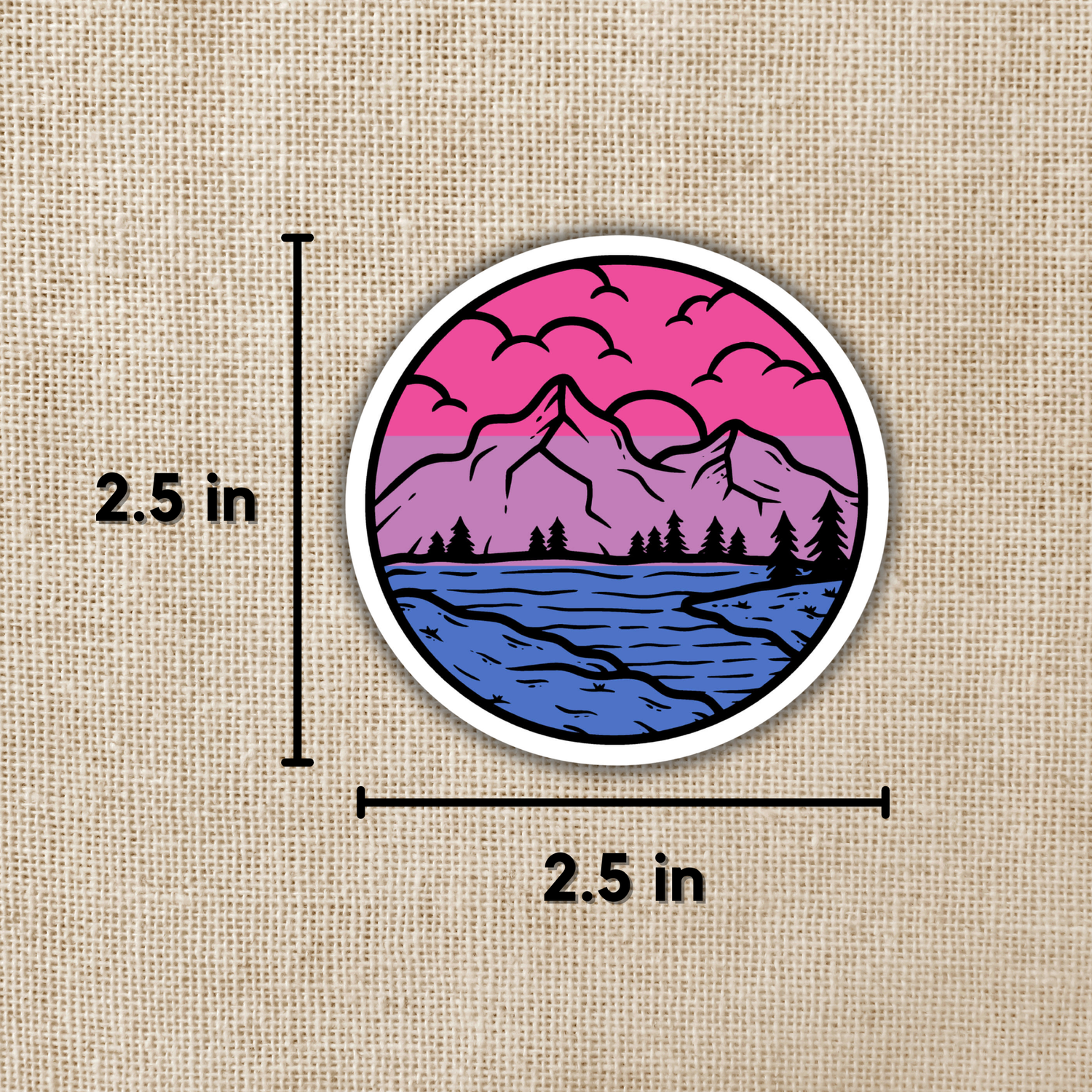 Bisexual Pride Mountainscape Sticker