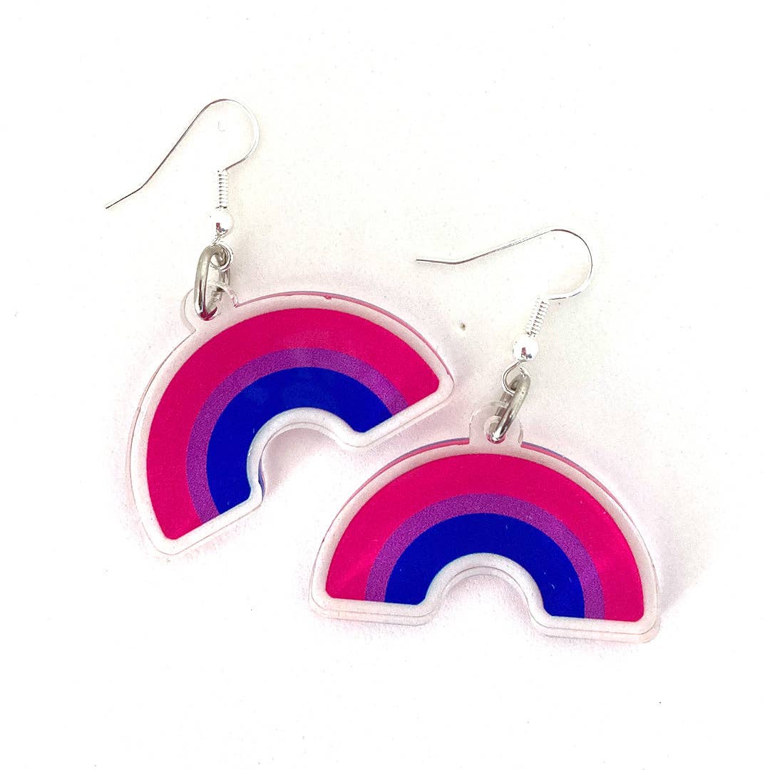 Bisexual Rainbow Pride Earrings