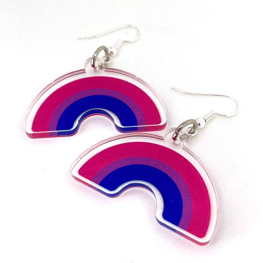 Bisexual Rainbow Pride Earrings