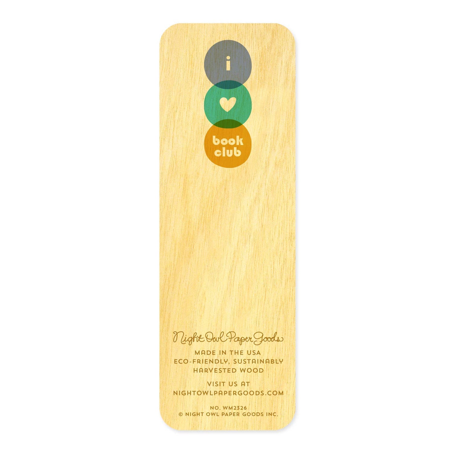 Book Club Mini Wood Bookmark