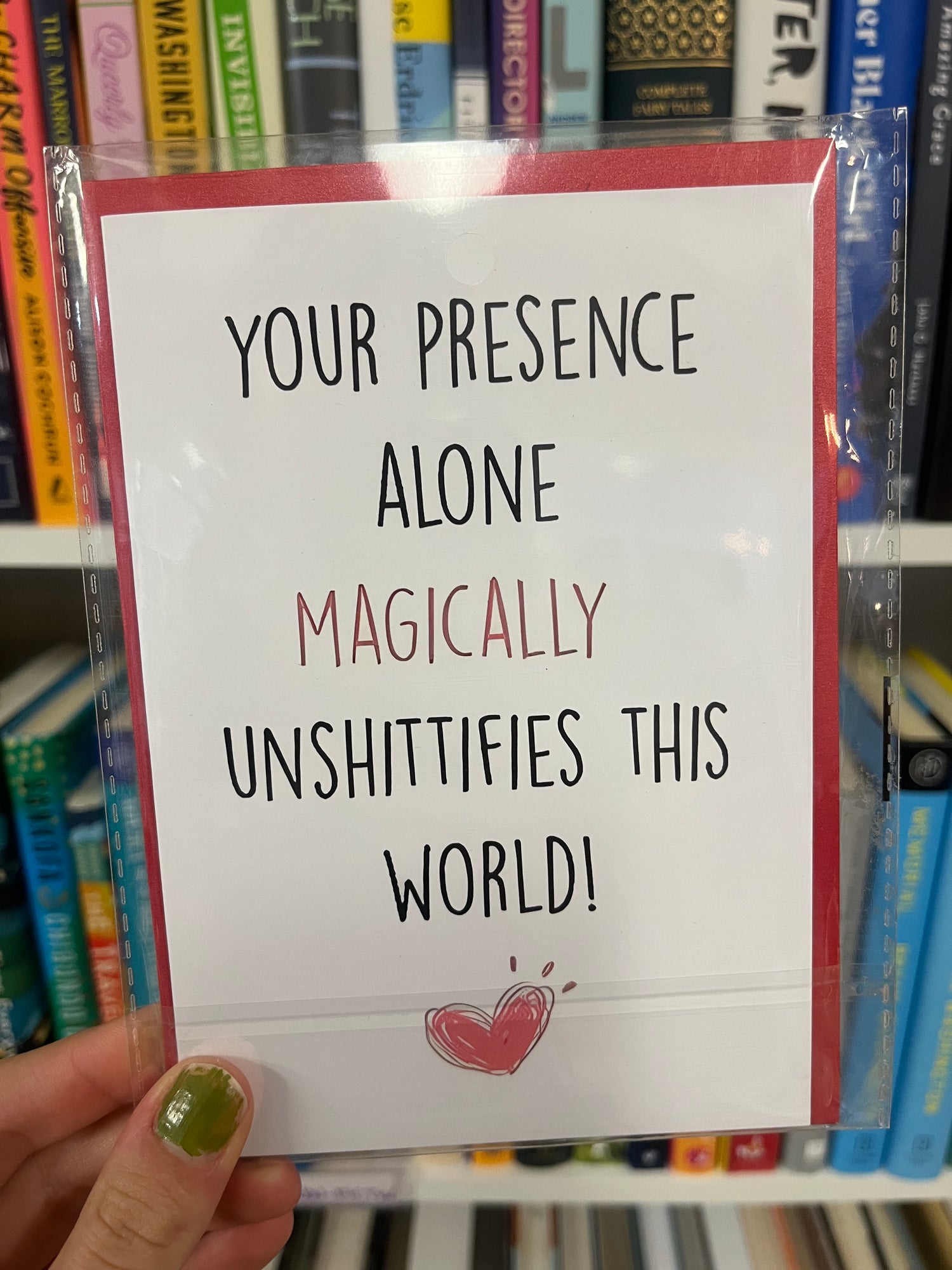 Unshittifies This World Card