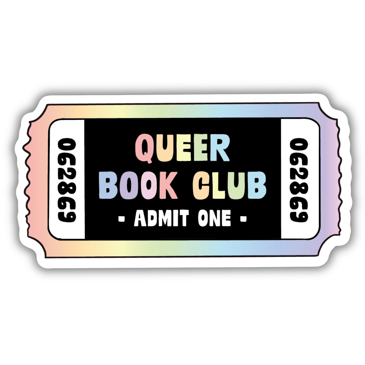 Queer Book Club Ticket Sticker