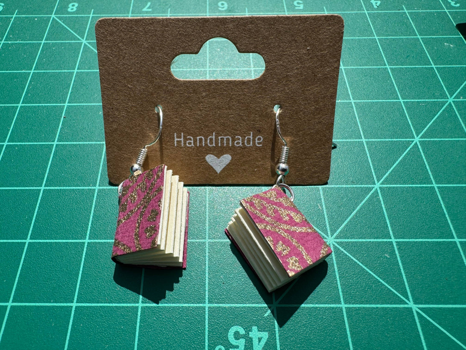 Handmade Book Earrings