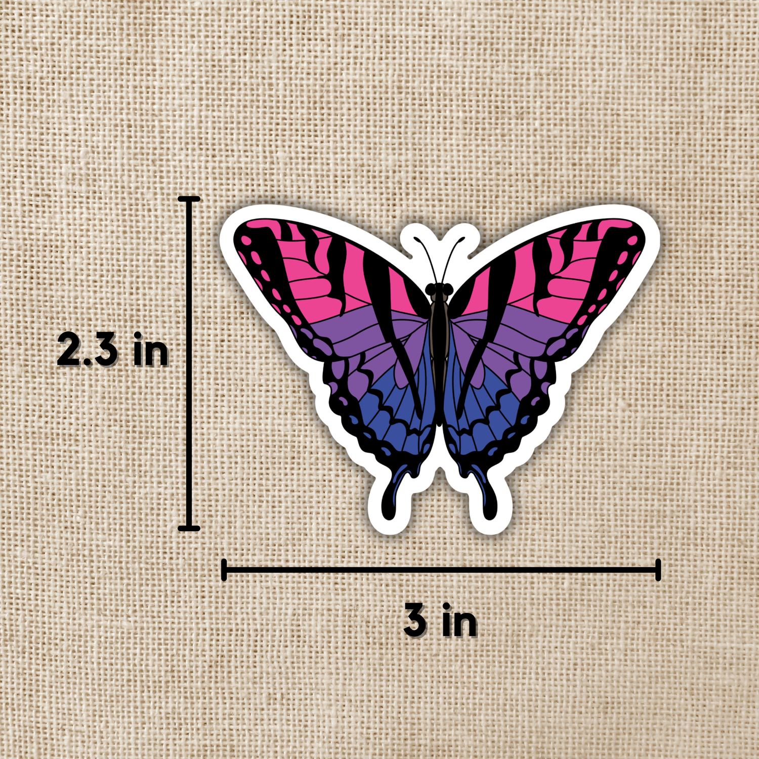 Bisexual Pride Butterfly Sticker