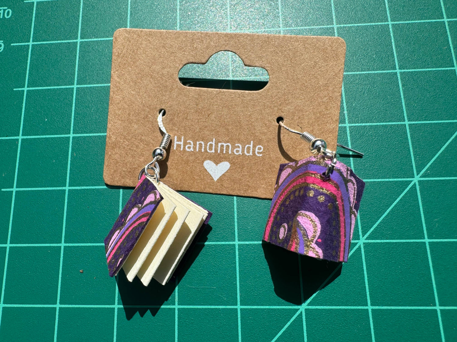 Handmade Book Earrings