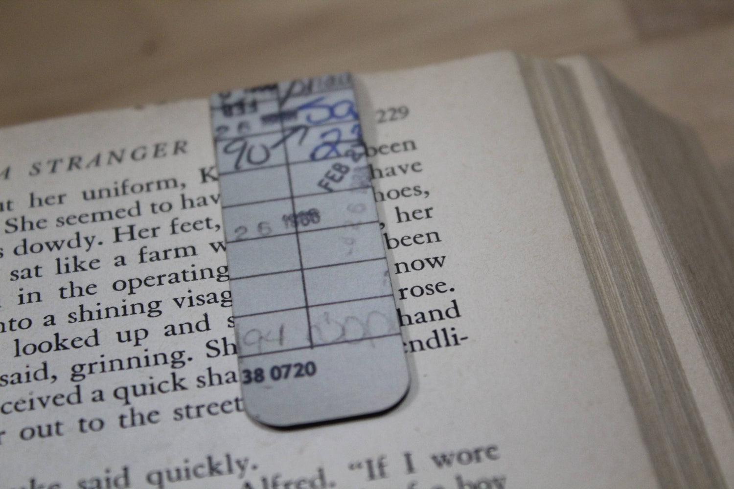 Vintage Library Card // Magnet Fold Bookmark