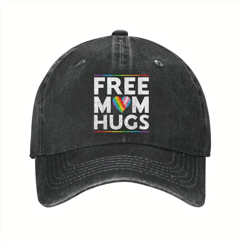 Free Mom Hugs Rainbow Heart Hat