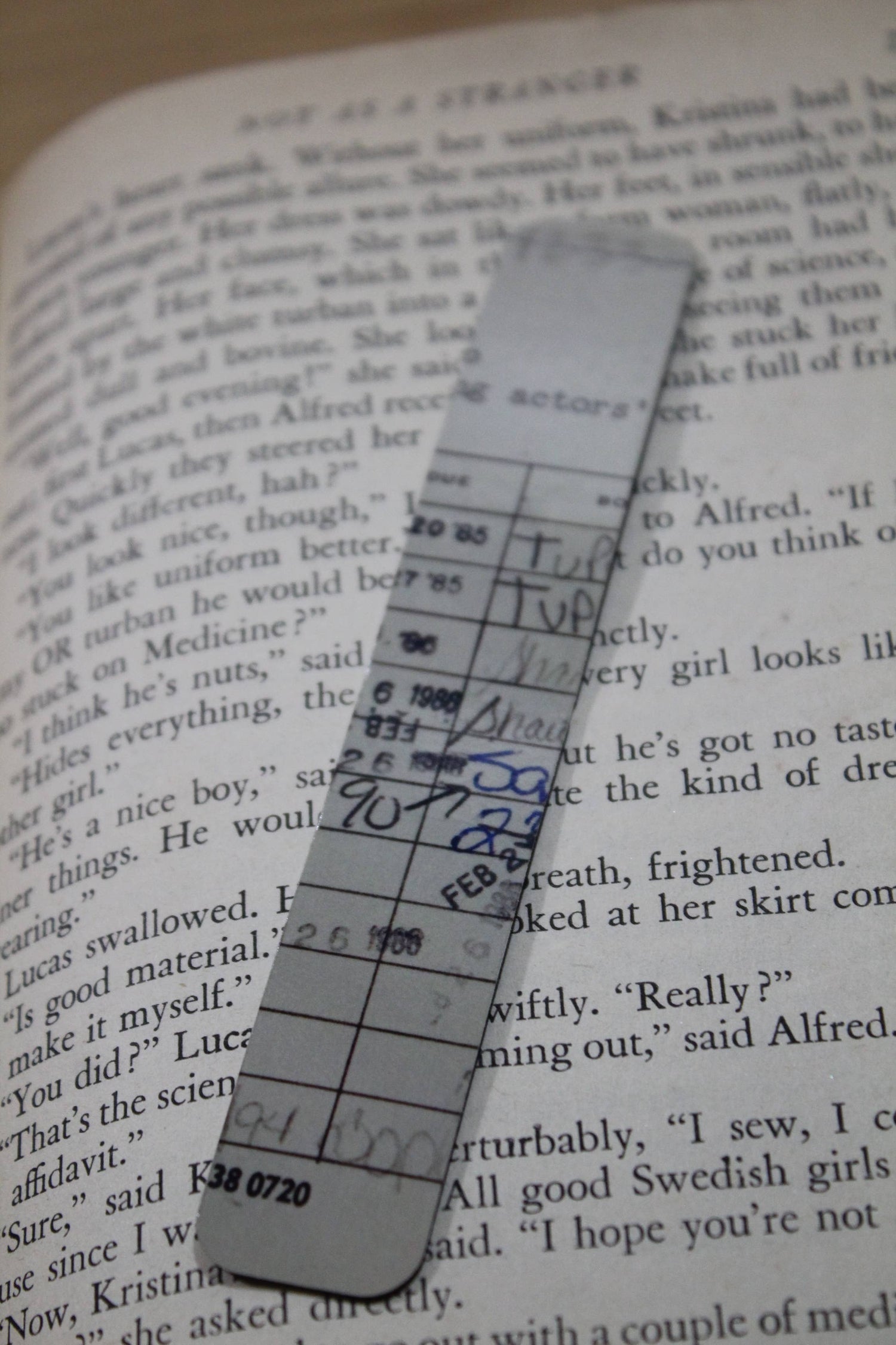 Vintage Library Card // Magnet Fold Bookmark
