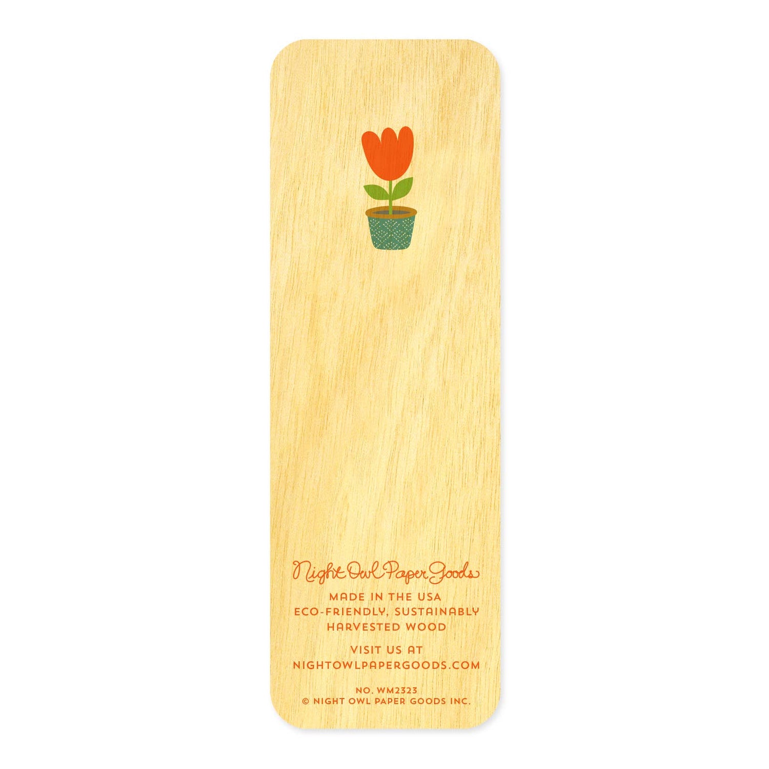Tulip Mini Wood Bookmark