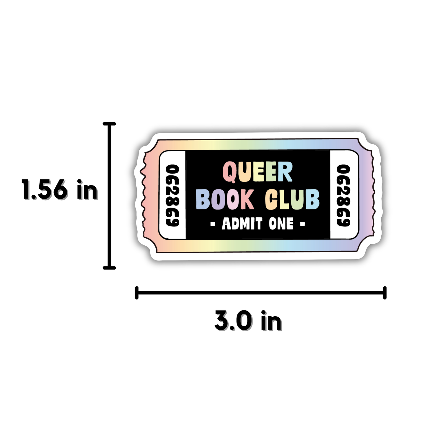 Queer Book Club Ticket Sticker