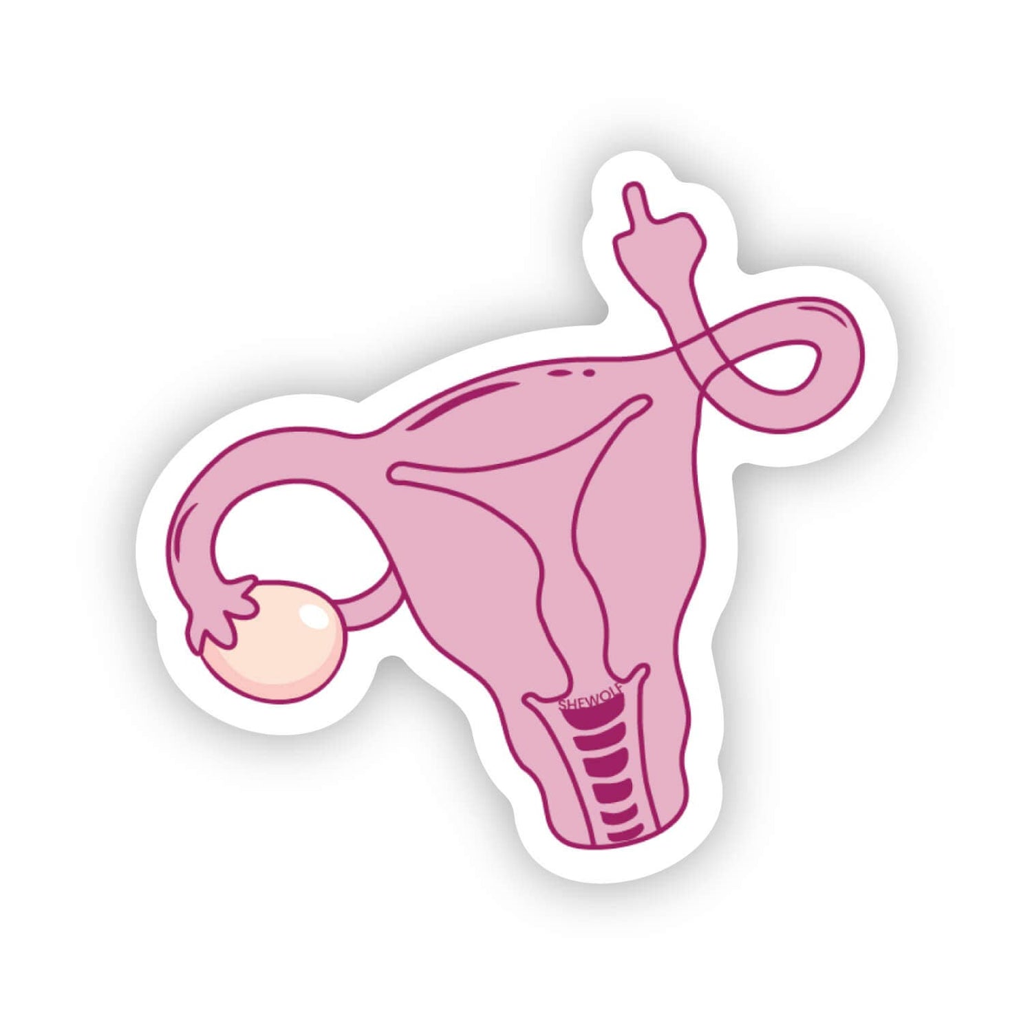 Angry Uterus Abortion & Women's Rights Feminist Mini Sticker