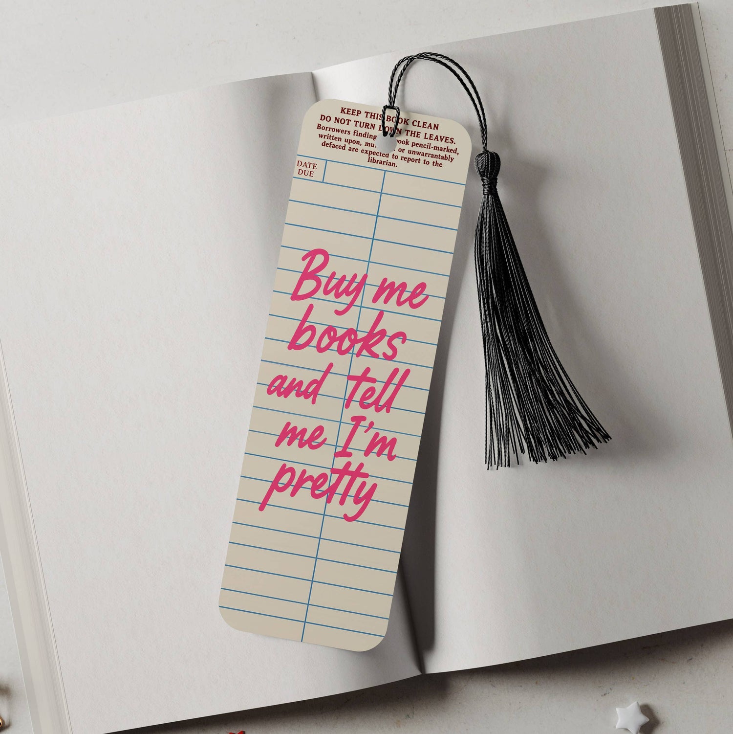 Buy Me Books Aluminum Metal Bookmark