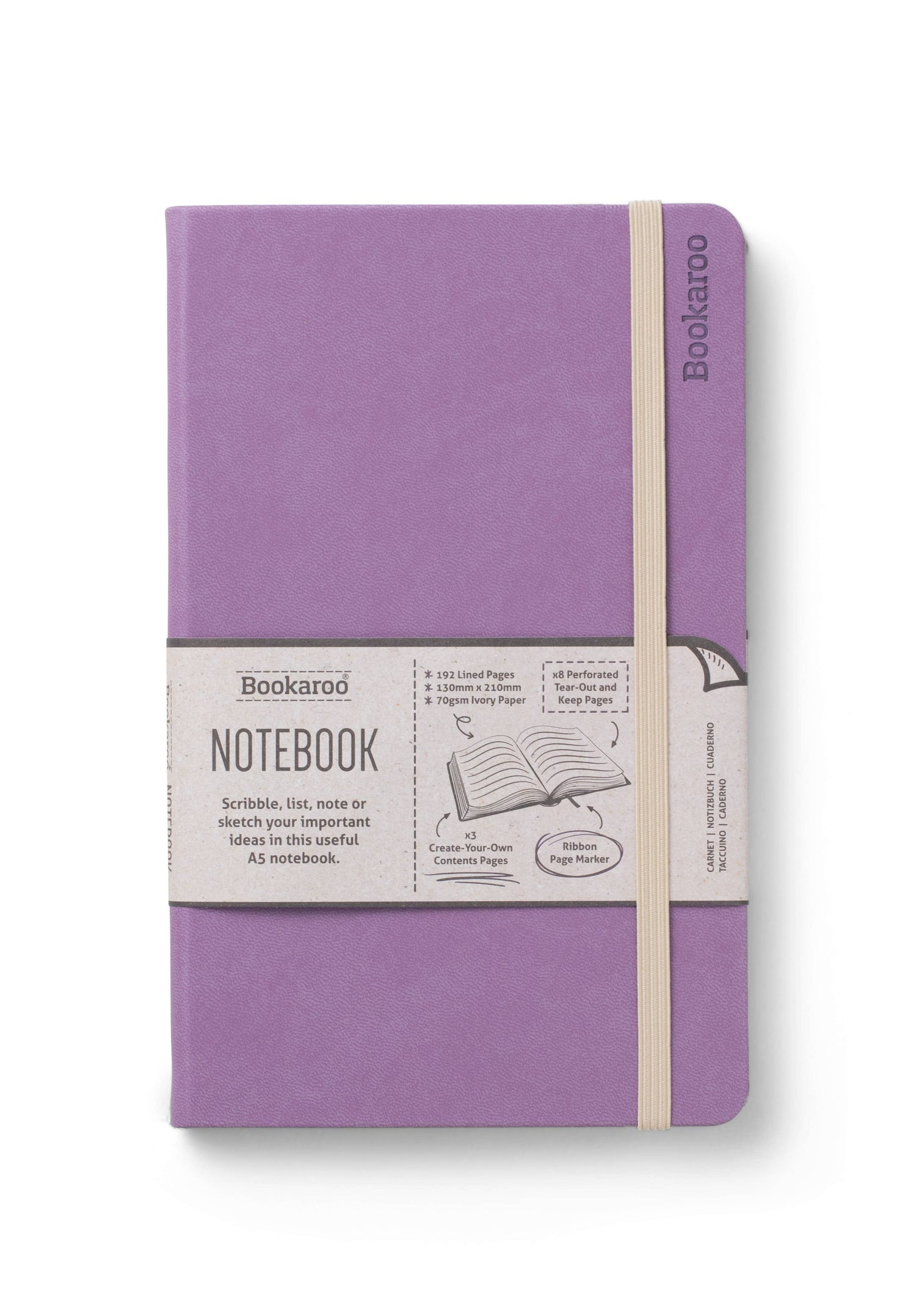 Bookaroo A5 Notebook: Aubergine