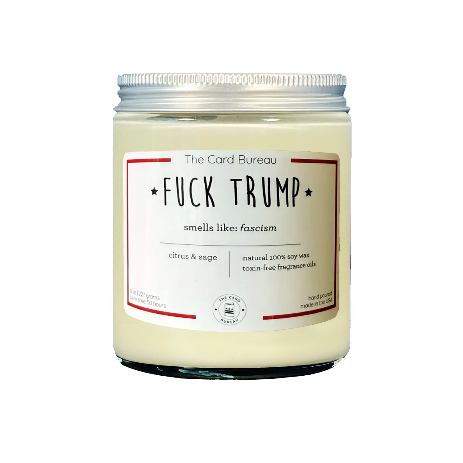 F*ck Trump Soy Jar Candle Home Gifts 8oz