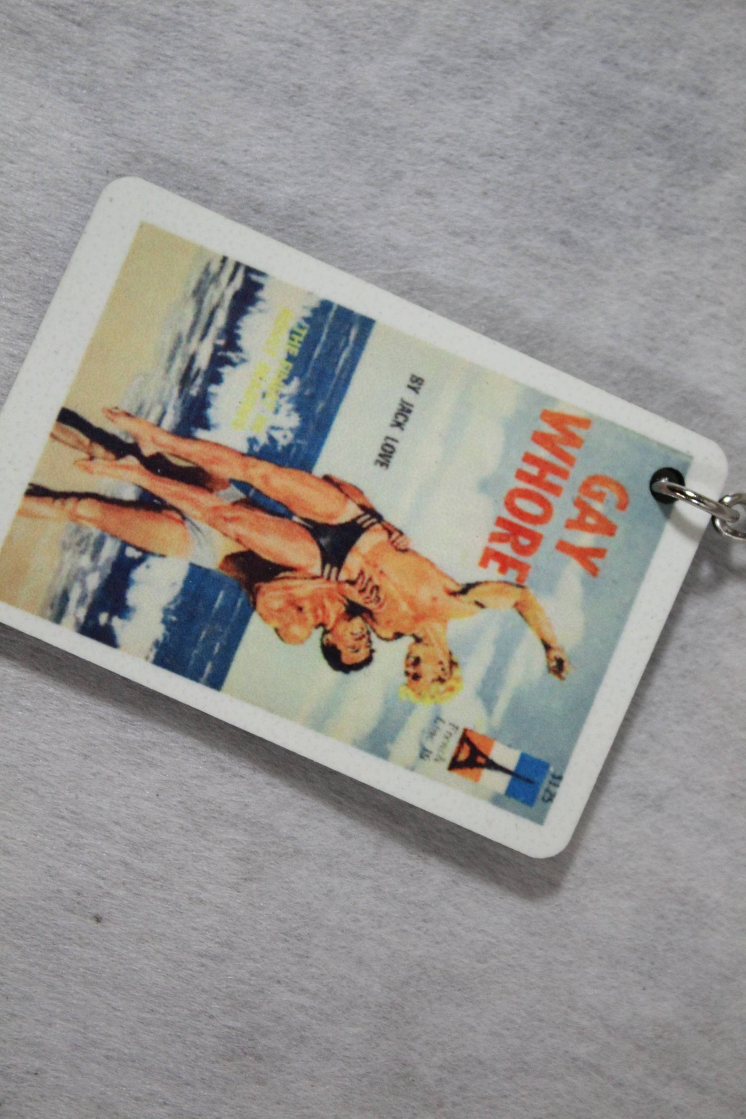 Gay Whore Vintage Pulp Fiction Keychain
