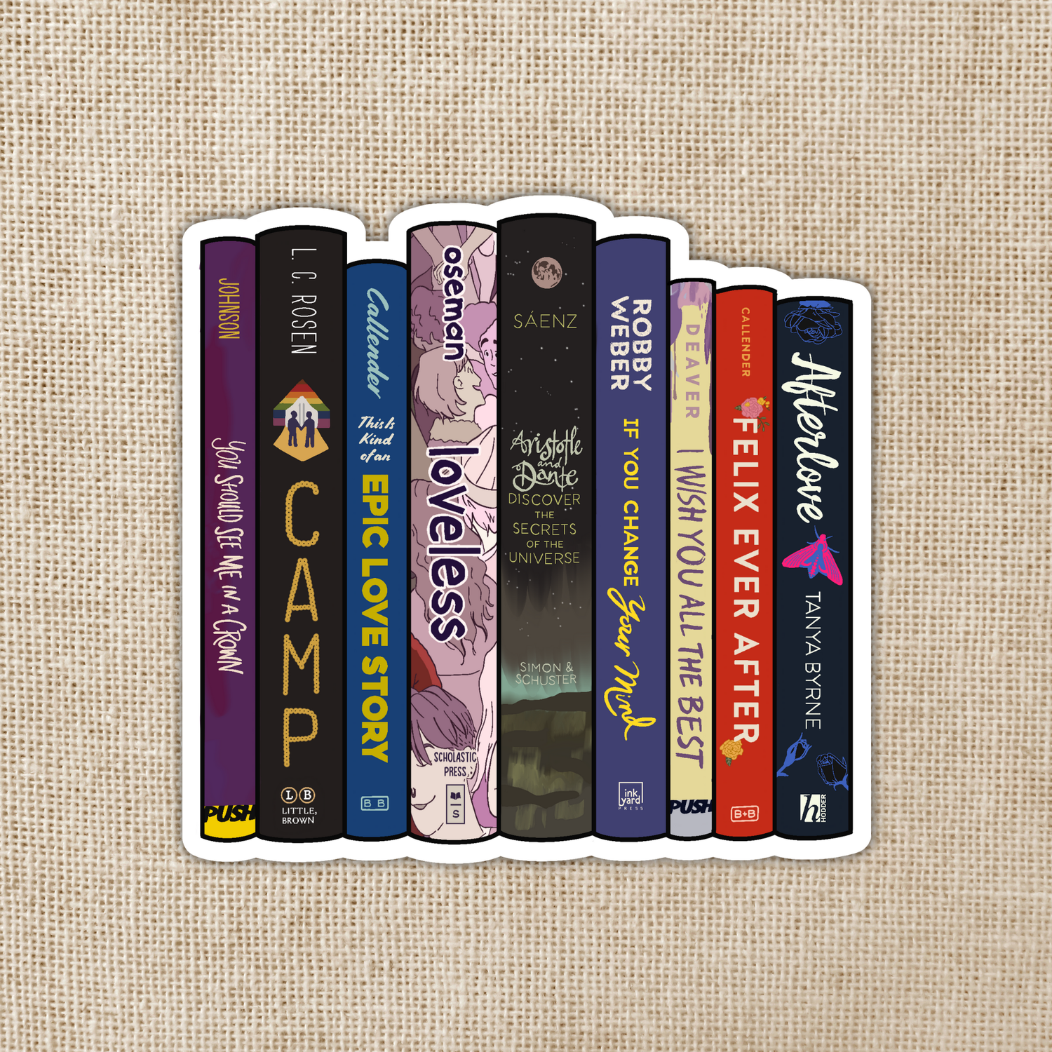 LGBTQ+ YA Book Stack Sticker