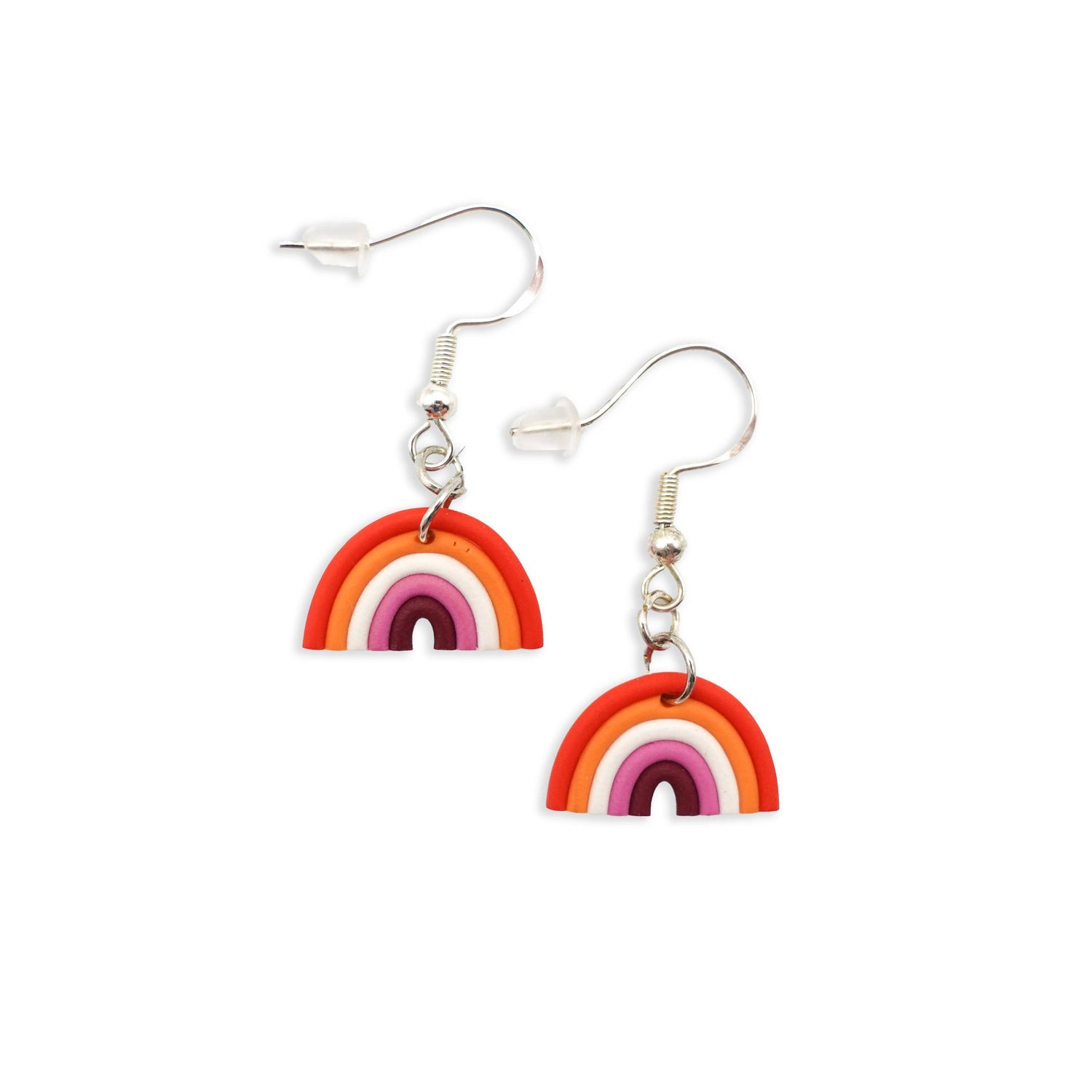 Tiny Handmade Rainbow Earrings