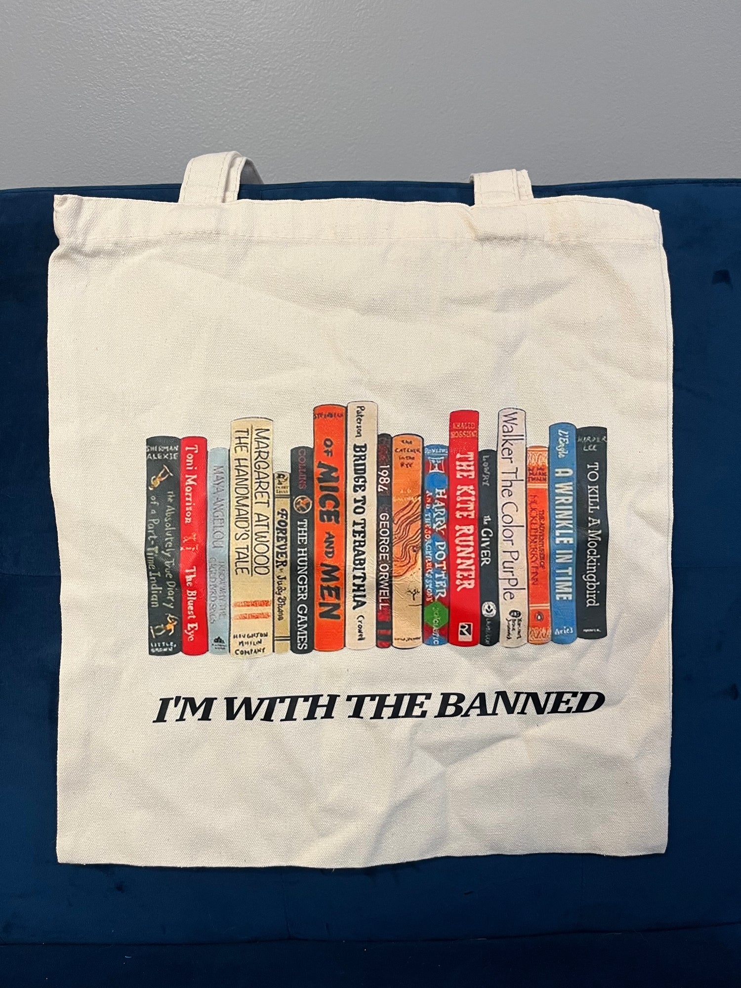 I’m With The Banned Tote Bag - Cream/Off White