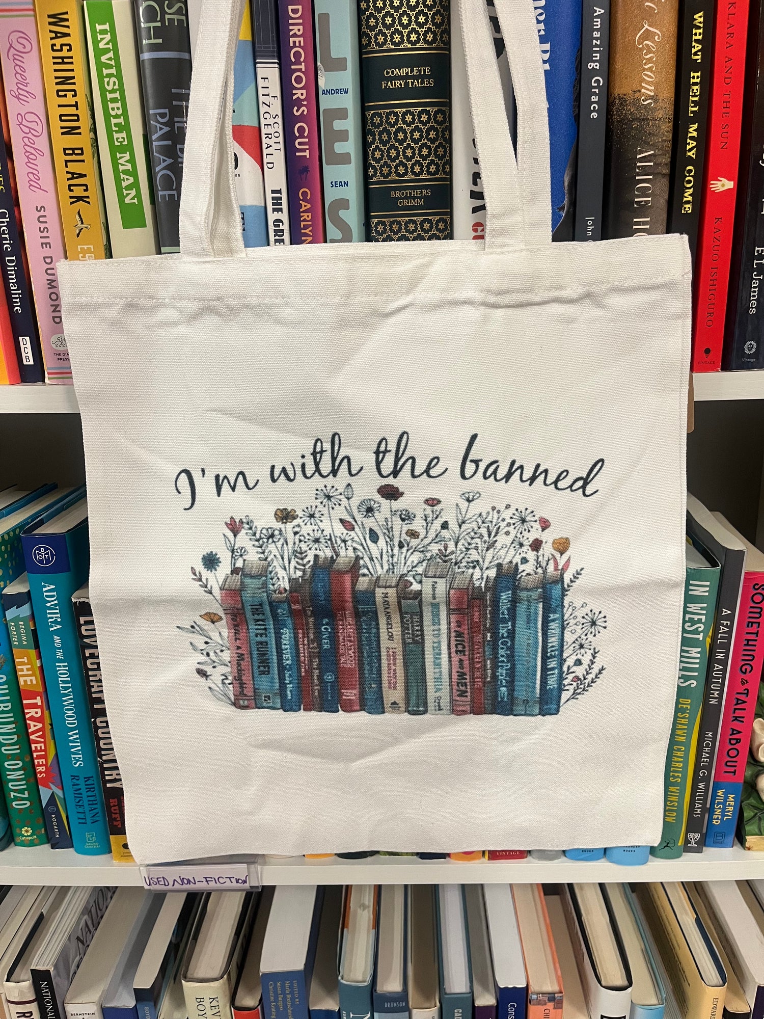 I'm With The Banned Flowers Tote Bag